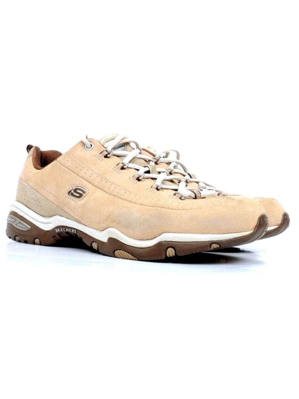 Skechers Sport Women's 10 Premiere Leather Low Top Lace Up Sneakers Walking Shoe